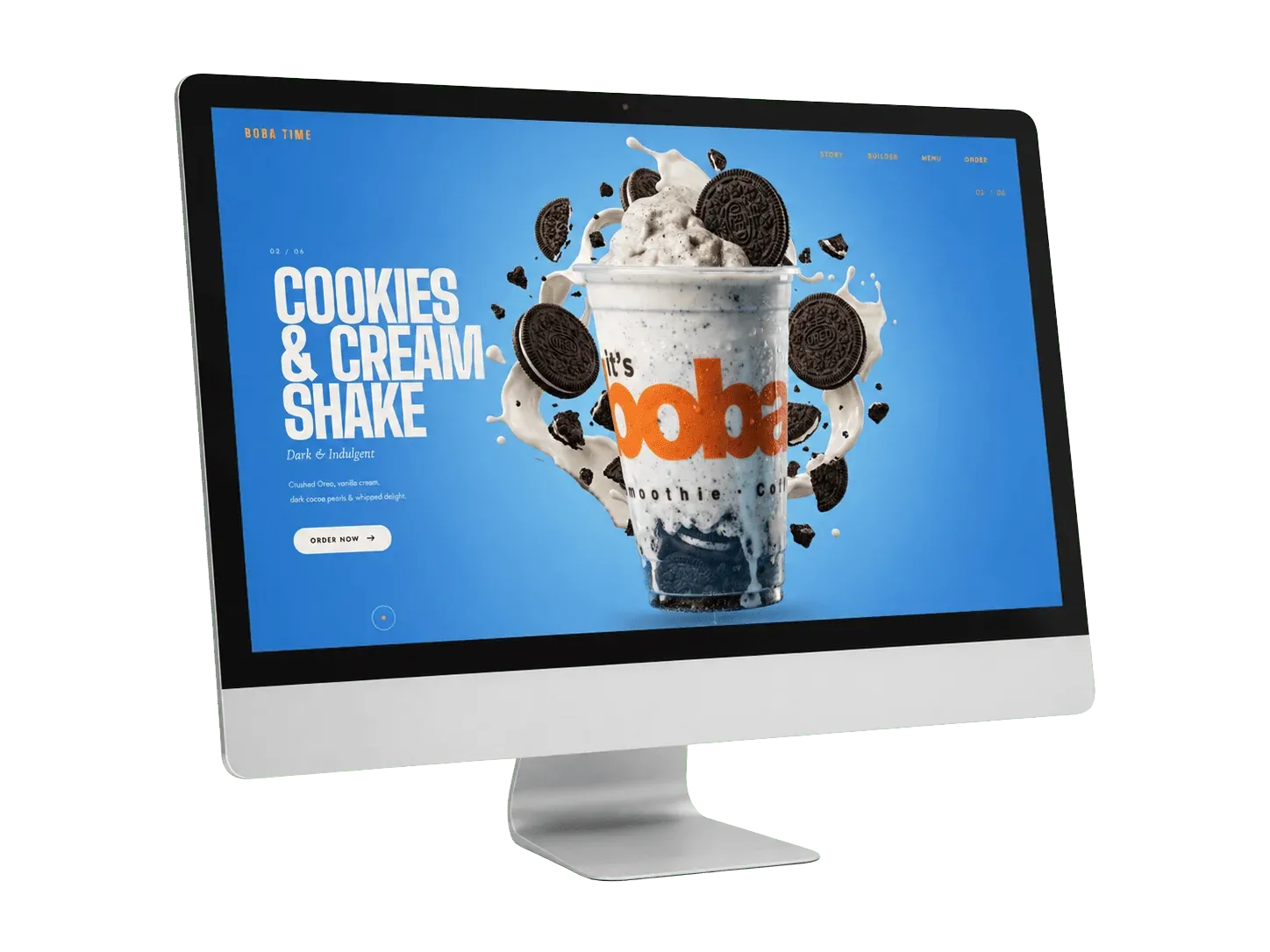 Mockup de plataforma web en ordenador